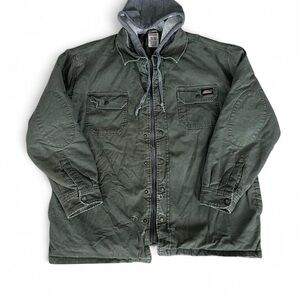Dickies Vintage Workwear Olive Green Hooded Jacket